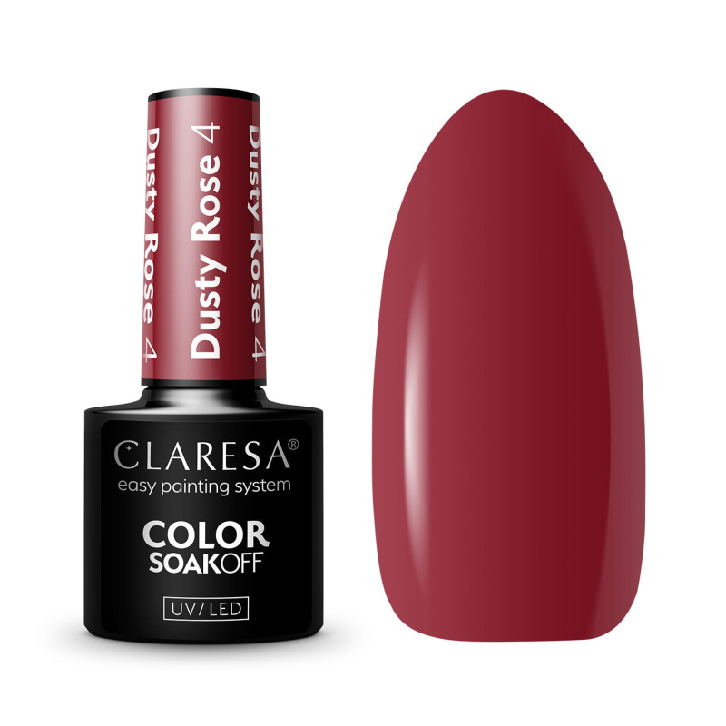 Гель-лак Dusty Rose 4 Claresa, 5 g