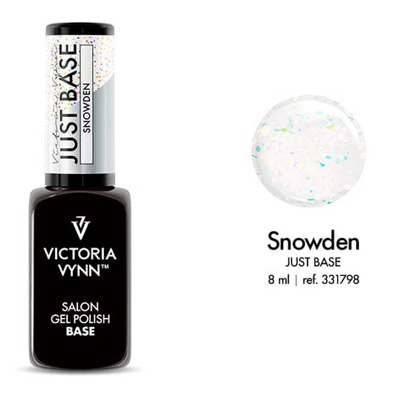 VICTORIA VYNN JUST BASE 8 ml - Snowden (база для гель-лака с частицами фольги)