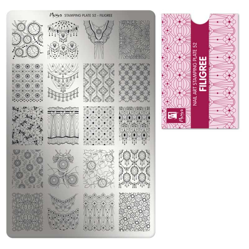 Tembeldamise plaat Moyra - Filigree - 52