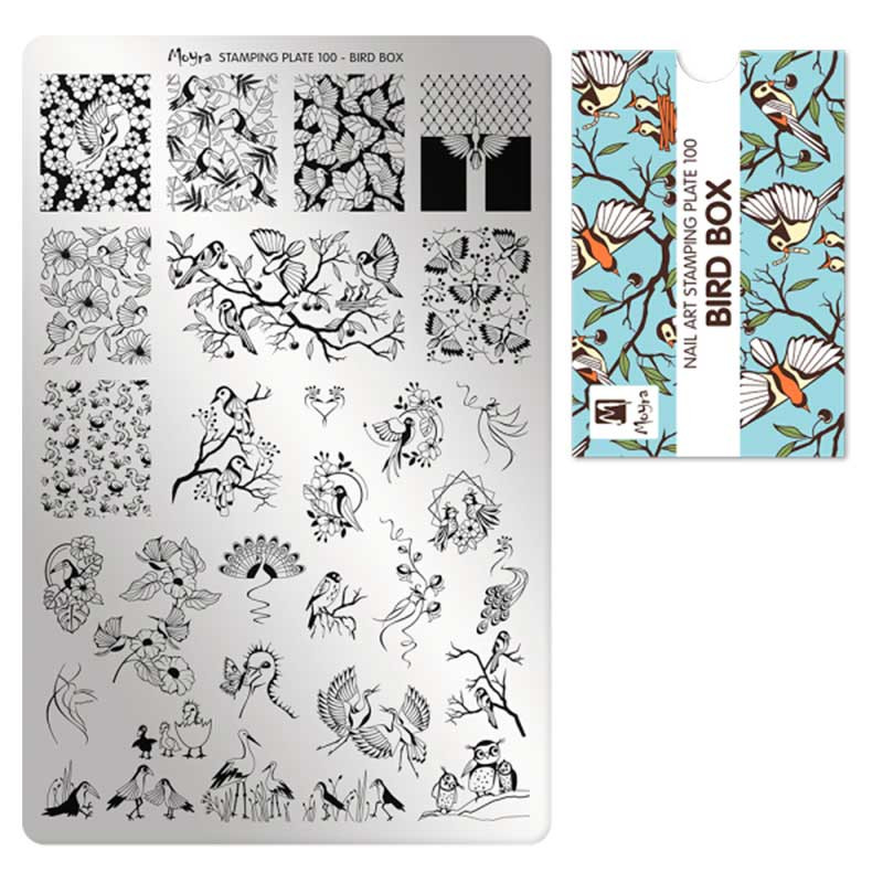 Stamping plate Moyra - Bird box - 100