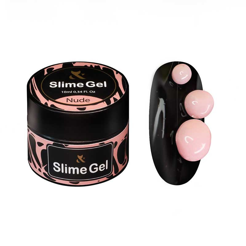 Geel-närimiskumm küünte kujundamiseks F.O.X Slime Gel Nude, 10 ml