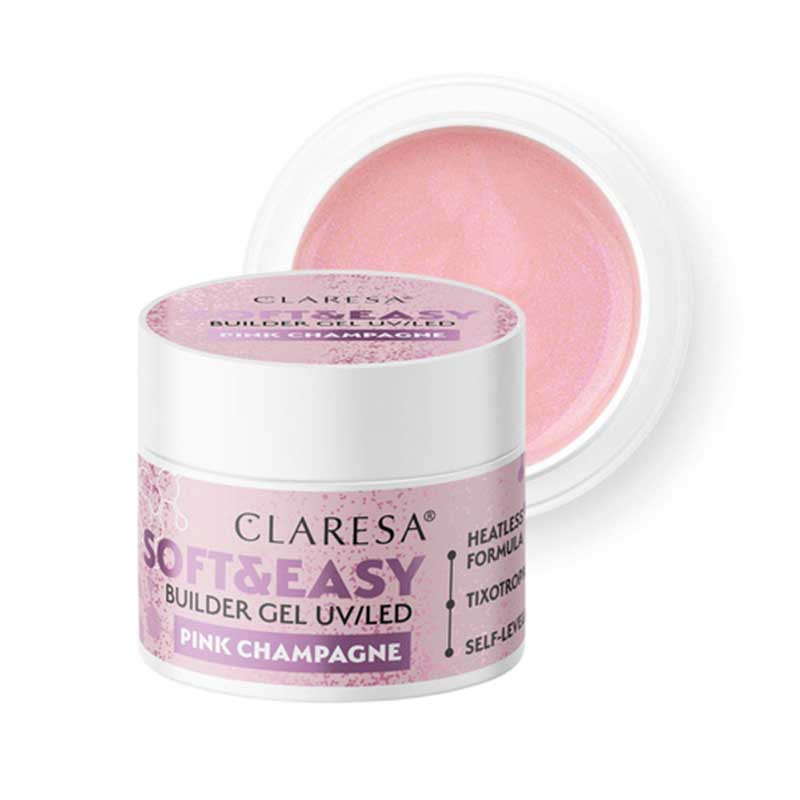 Гель для наращивания Claresa SOFT&EASY, Pink Champagne, 45g