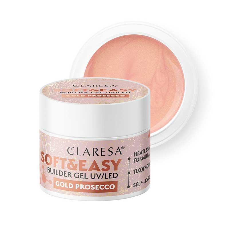 Гель для наращивания Claresa SOFT&EASY, Gold Prosecco, 45g