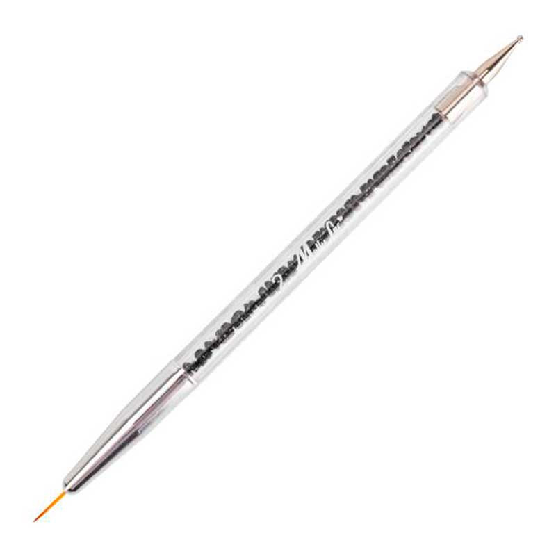 Küünte pintsel 2w1 MollyLac must, 9 mm