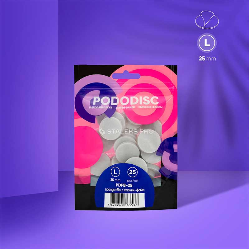 Спонж-файл для педикюрного диска Pododisc Staleks Pro L, (25 шт)