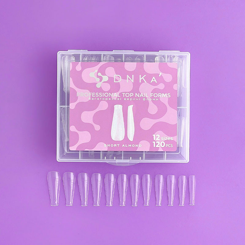 Верхние формы для наращивания DNKa Top Nail Forms Short Almond, 120 шт