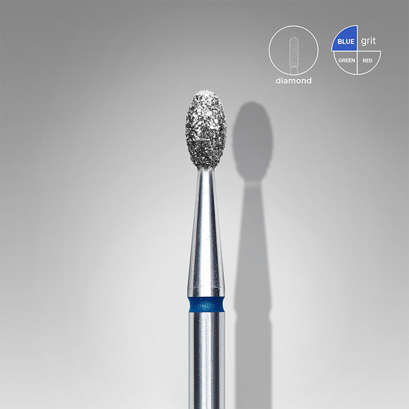 Teemant Puuriotsik - Staleks - teravatipuline oliivikujuline, 2,5 mm / tööosa 5 mm, keskmine, sinine