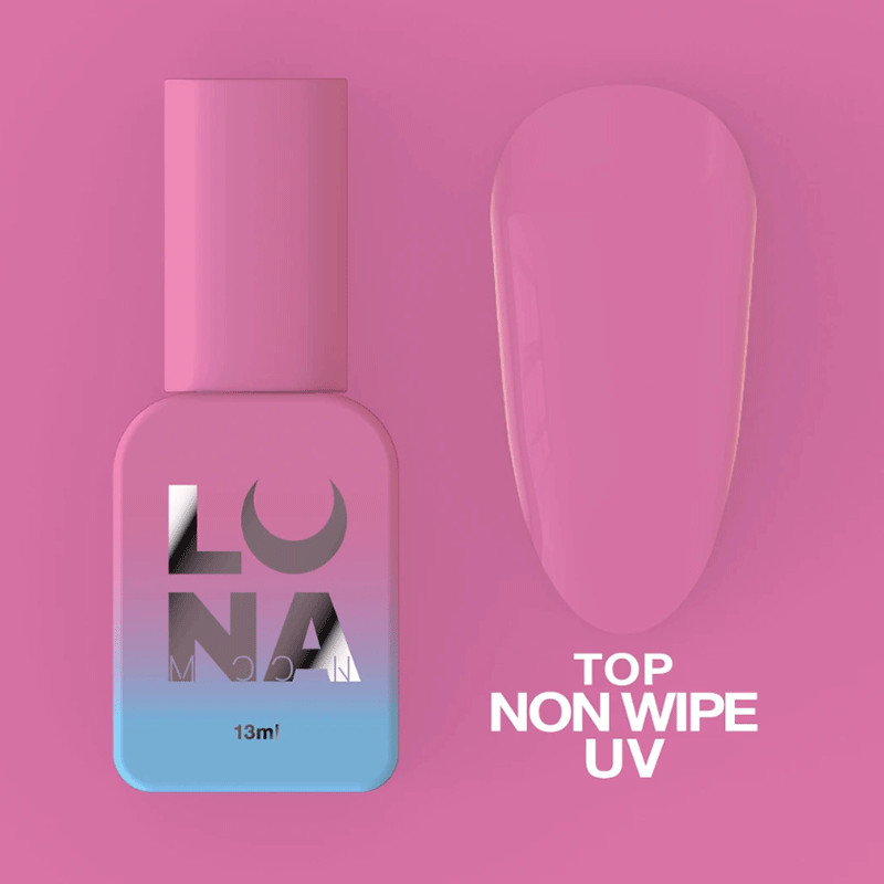Lunamoon Top Non Wipe UV - Ilma kleepuva kihita pealislakk UV filtritega - 13ml