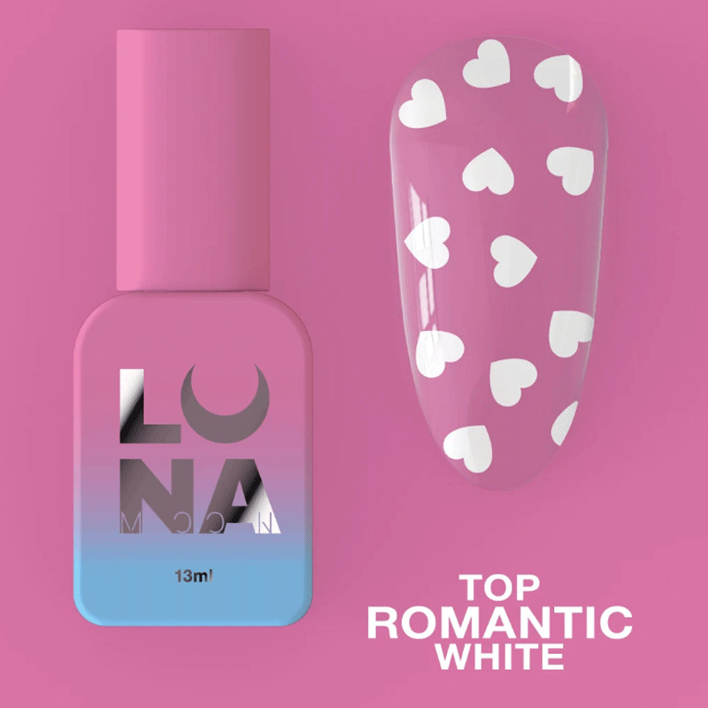 Pealislakk Lunamoon Top Romantic White- 13ml