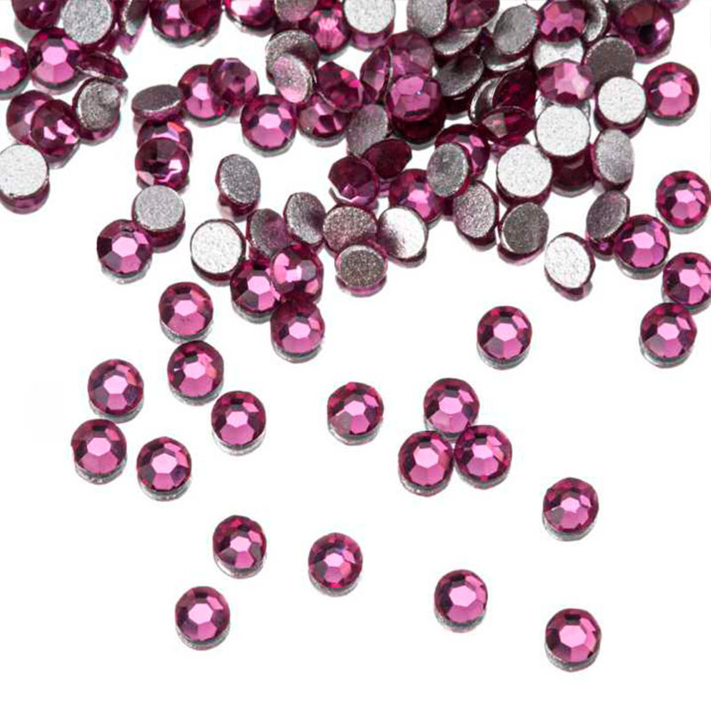 Rhinestones Fuchsia, ss3 - 50 pcs