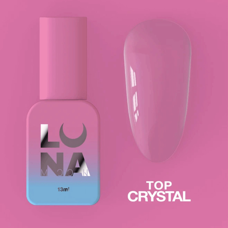 Pealislakk LunaMoon ilma kleepuva kihita Top Crystal - 13 ml