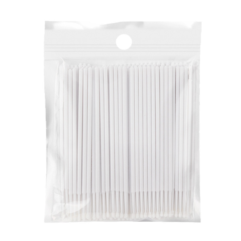 Microbrushes for nails and eyelashes white - 100 pcs