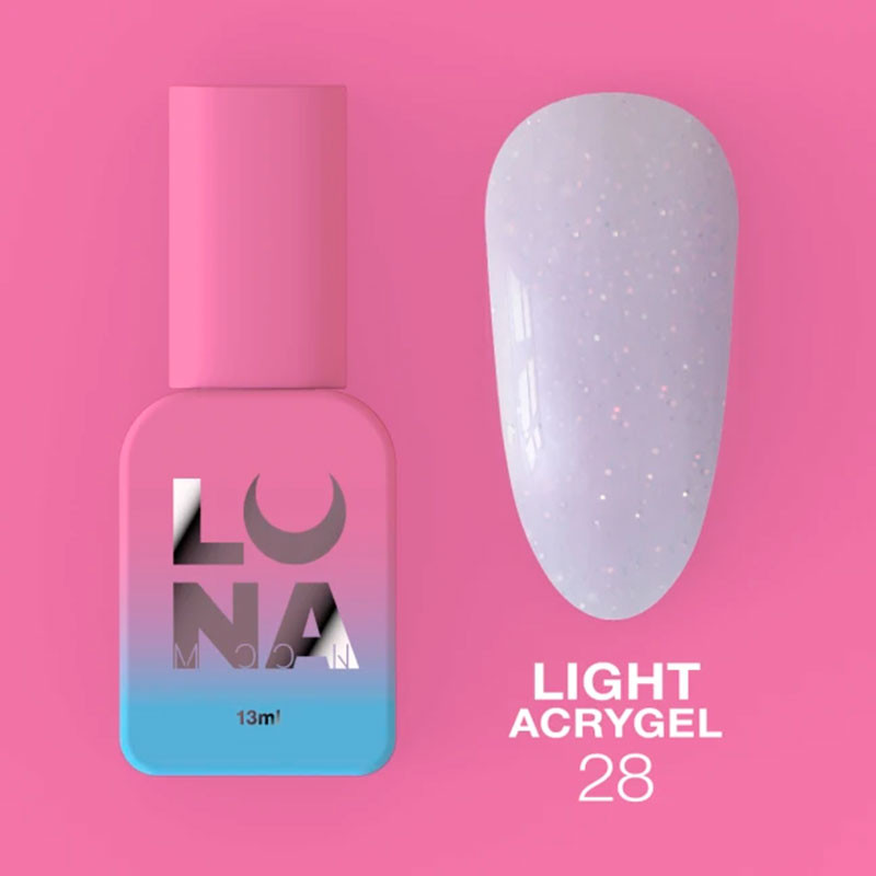 Nestemäinen akryyligeeli Lunamoon Light Acrygel Nr 28 - 13 ml