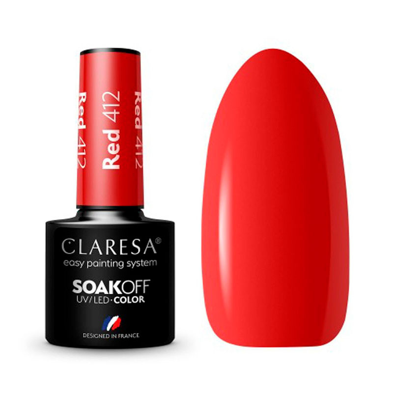 Geellakk - Claresa - RED № 412, 5 ml