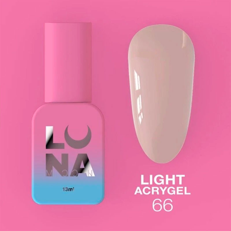 Nestemäinen akryyligeeli Lunamoon Light Acrygel Nr 66 - 13 ml