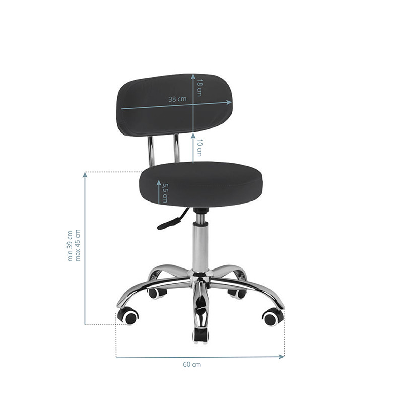 Cosmetic stool for pedicure a-007 black