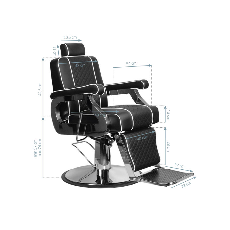 Gabbiano barber chair paulo black
