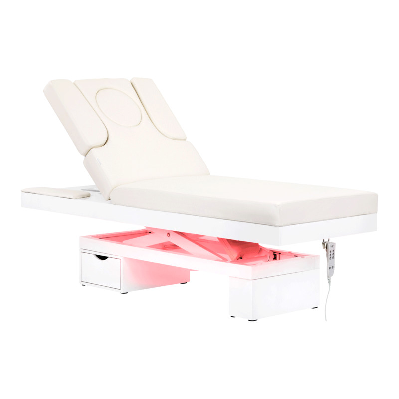 Spa cosmetic bed azzurro 815b glowing white heated