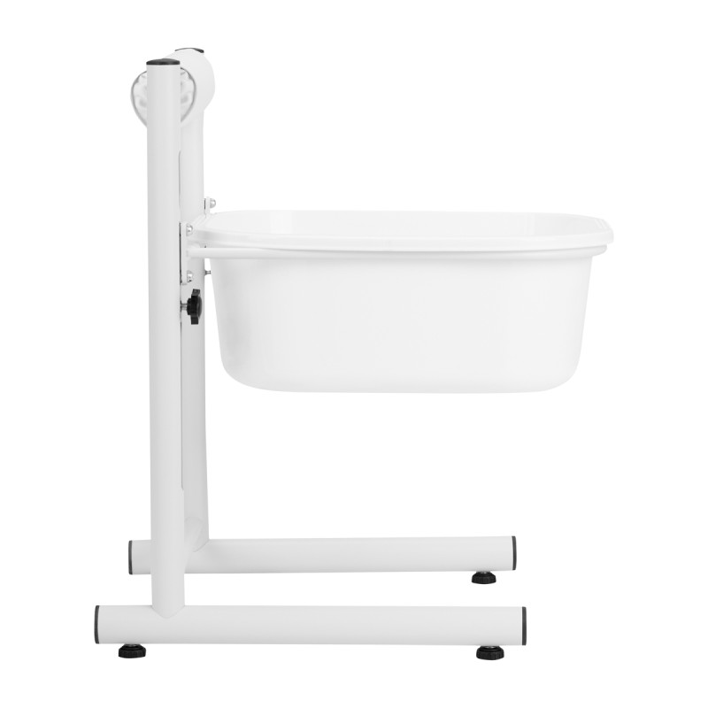 Height-adjustable pedicure tray, white