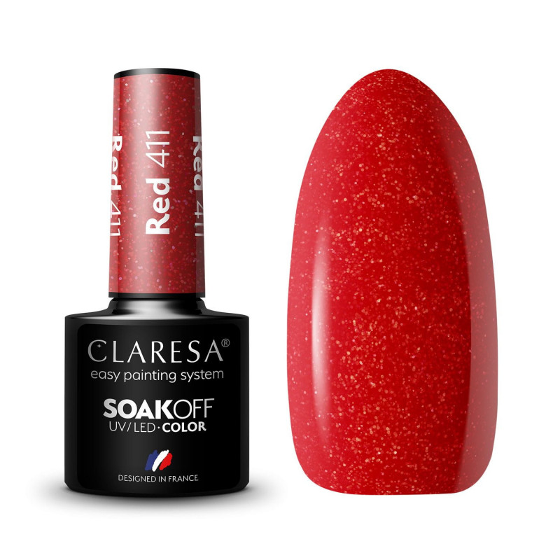 Geellakk - Claresa - RED № 411, 5 ml