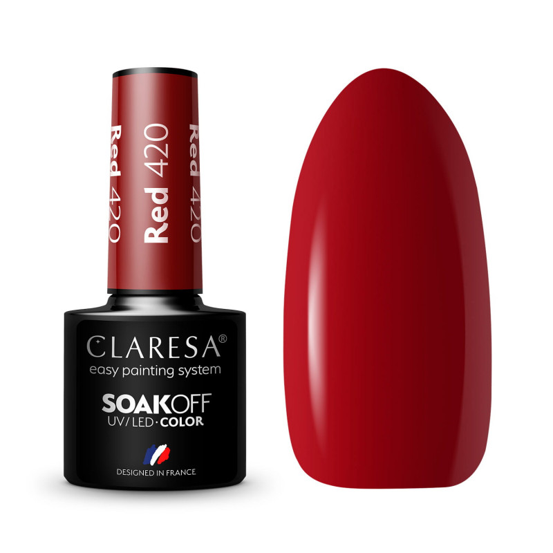 Geellakk - Claresa -  RED № 420, 5 ml