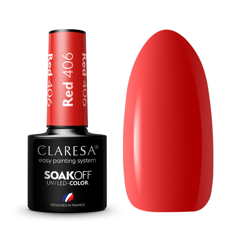 Geellakk - Claresa - RED № 406, 5 ml