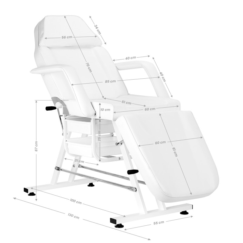 SILLON COSMETIC CHAIR WITH CUVETTES WHITE