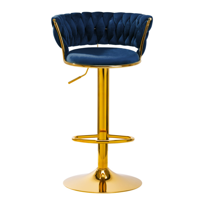 4Rico Bar Hocker QS-B313a navy velvet
