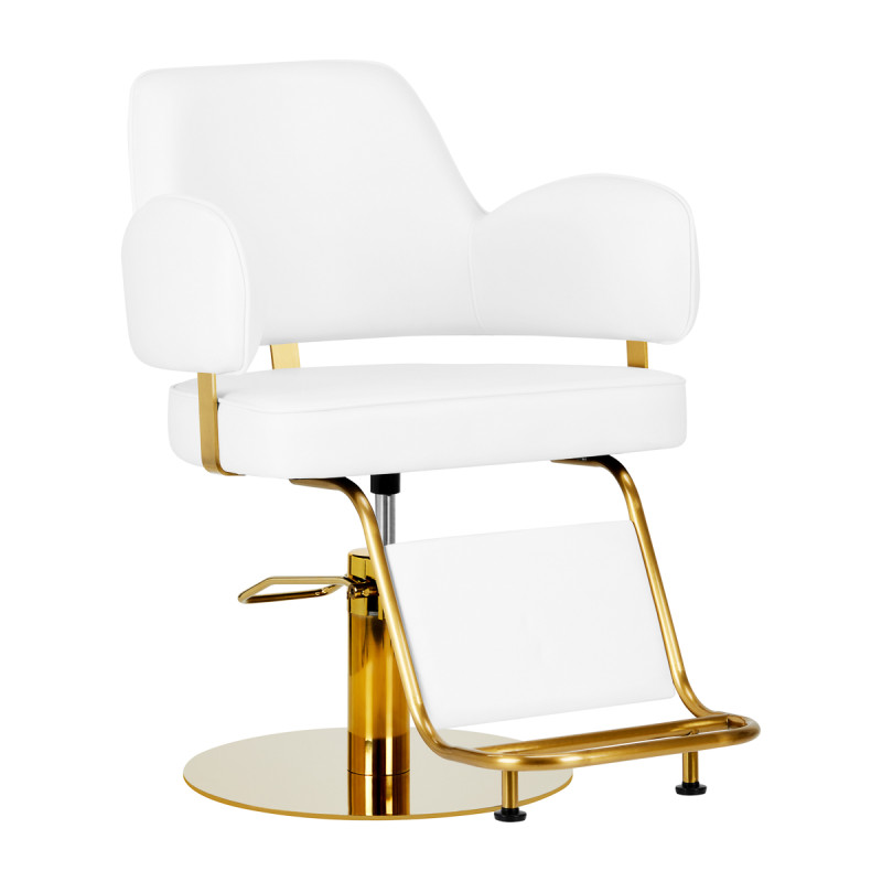 Hairdressing chair Gabbiano Linz NQ Gold White