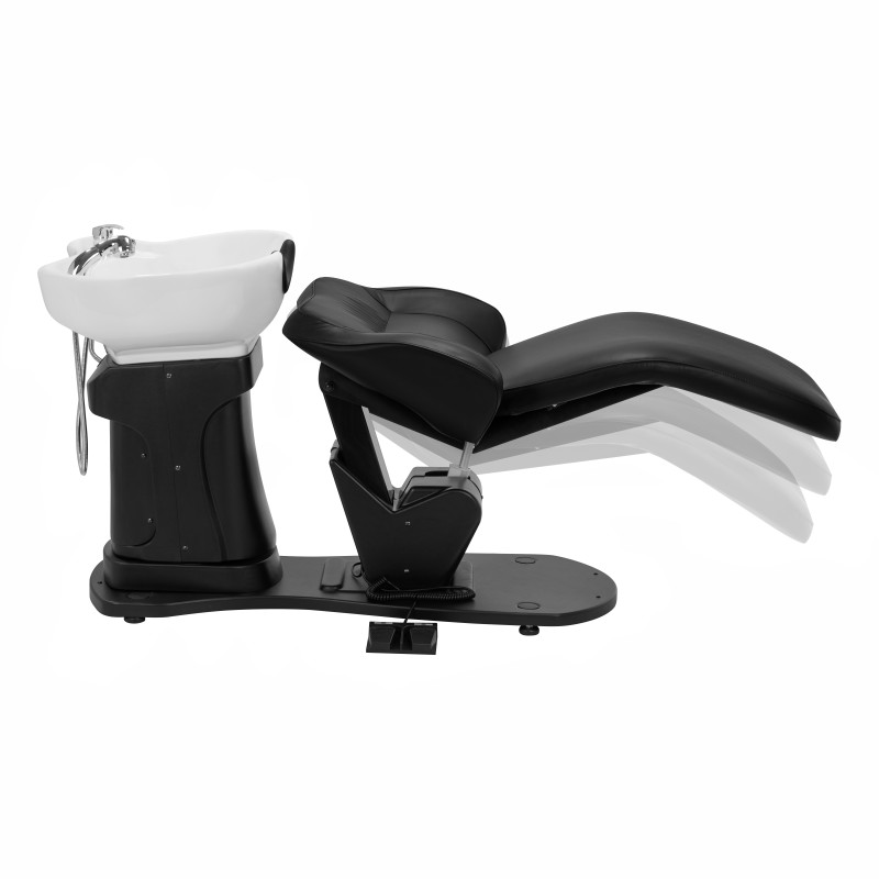 Gabbiano electric hairdressing wash unit TRYCHO black