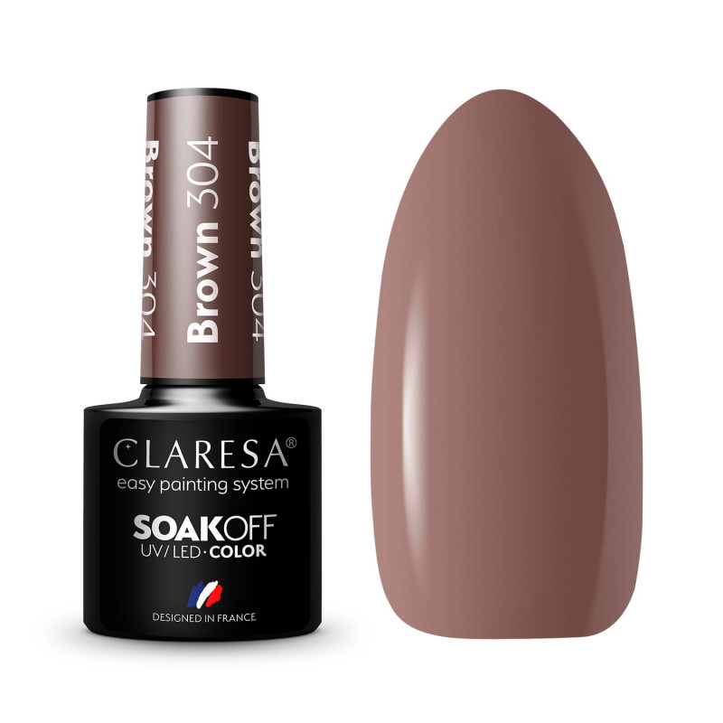 Гель-лак Brown 304 Claresa, 5 g