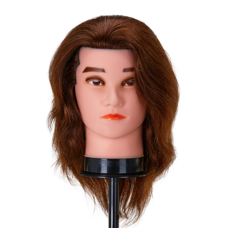 Gabbiano WZ3 hairdressing training head, natural hair, color 4, length 8"