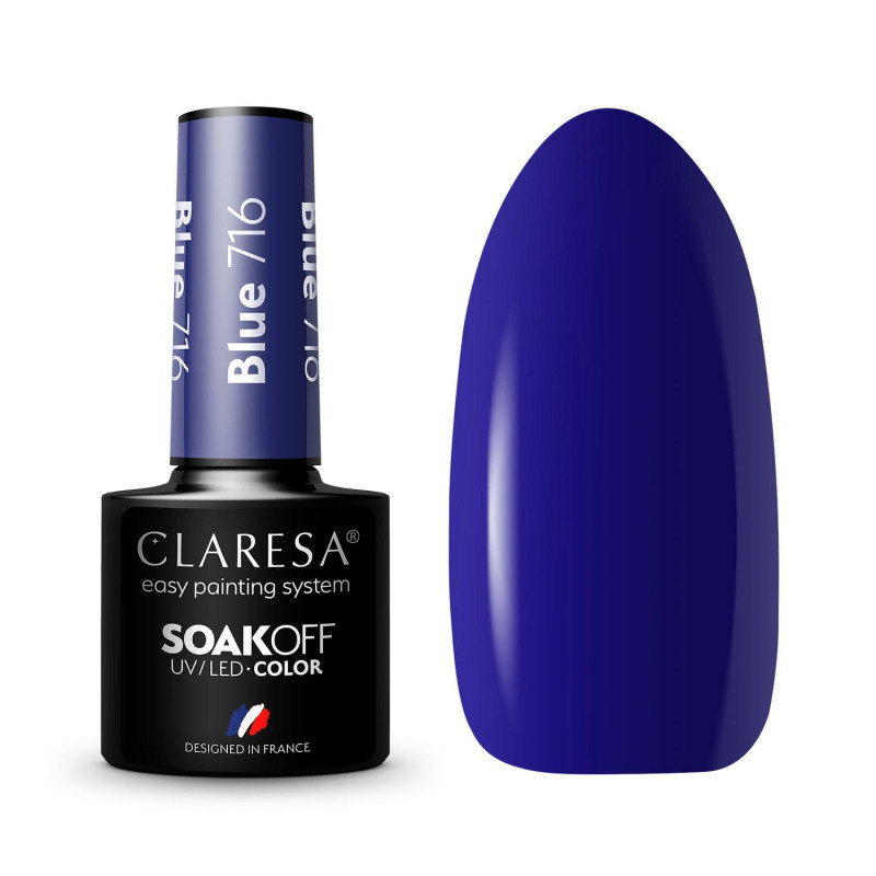 Gel Polish Blue 716 Claresa, 5 g