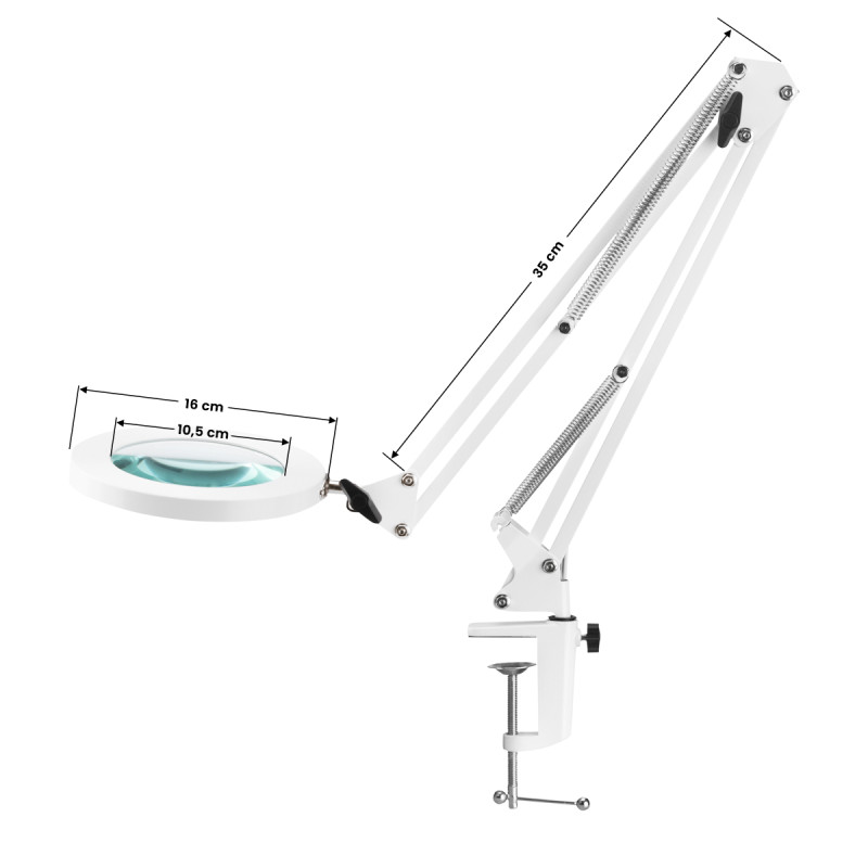 WHITE LED TABLE TOP MAGNIFIER LAMP GLOW 308