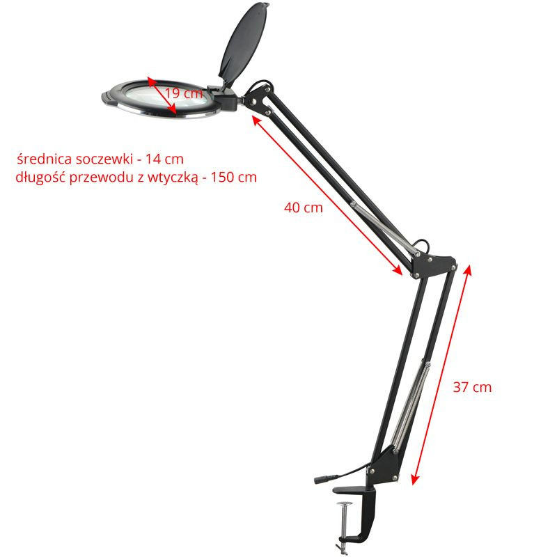 LED magnifying lamp moonlight 8013/6 "white for the table top