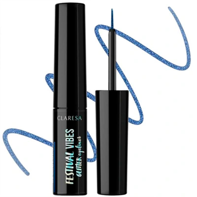 Eyeliner with glitter Claresa Festival Vibes 02 BlueGlow - 4 g