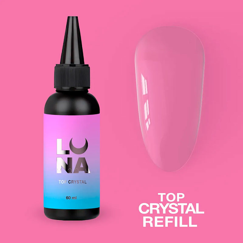 Топ LunaMoon без липкого слоя Top Crystal Refill - 60 ml