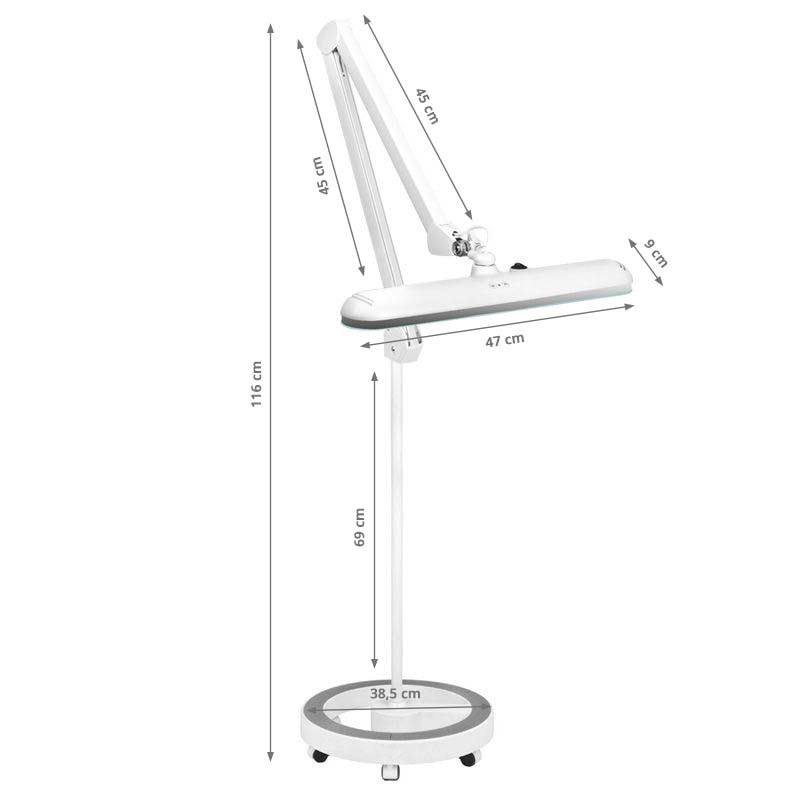 Elegant 801-l LED workshop lamp with a reg. white light intensity