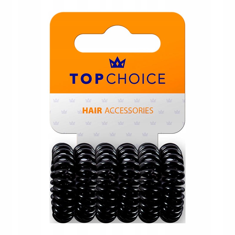 Резинки для волос Top Choice Wire черные - 6 шт