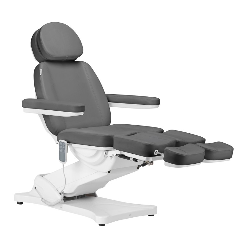 Electric cosmetic chair SILLON CLASSIC 3 motors with pedi cradle gray