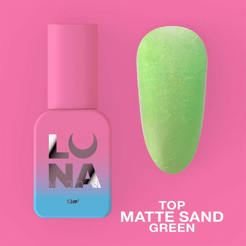 Pealislakk Lunamoon Top Matte Sand Green- 13 ml