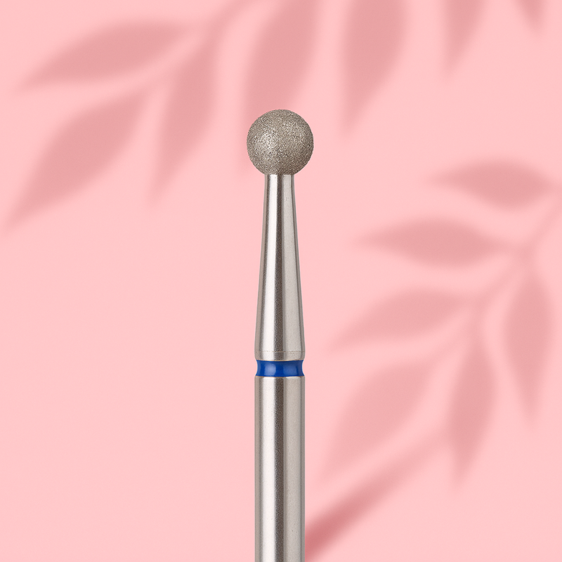 Diamond drill bits for manicure "Ball" - Avelia - Blue - 3.5 mm