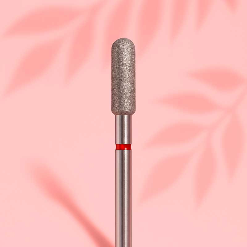 Diamond drill bits for manicure "Cylinder" - Avelia - Red - 3.0 mm
