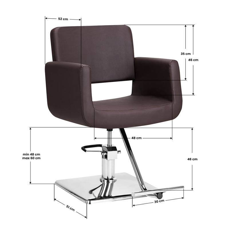 Gabbiano Helsinki hairdressing chair brown