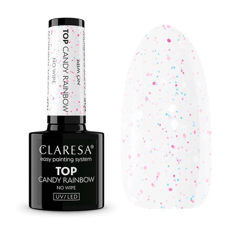 Верхнее покрытие Claresa Top Candy Raindow (без липкого слоя) - 5 g