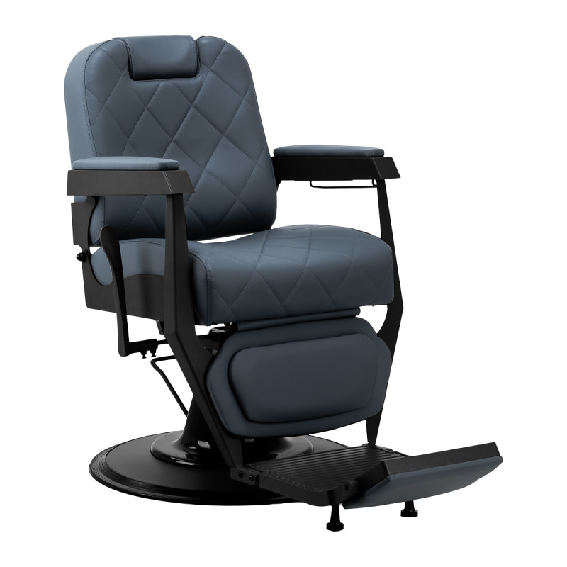 Gabbiano barber chair Bruno with black frame Graphite