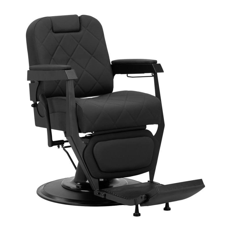 Gabbiano barber chair Bruno with black frame Black