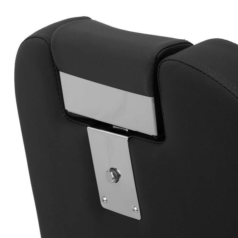 Gabbiano barber chair Bruno with black frame Black