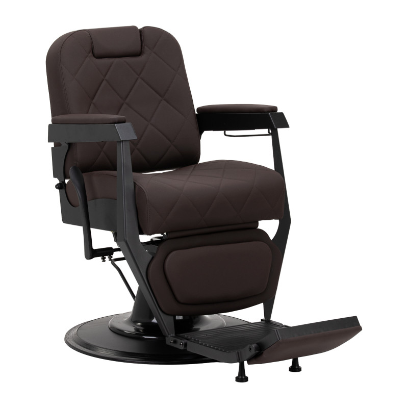 Gabbiano barber chair Bruno with black frame Brown