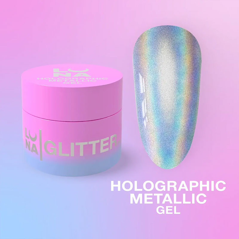Küünegeelvärv Lunamoon Holographic Metallic Gel - 5 ml